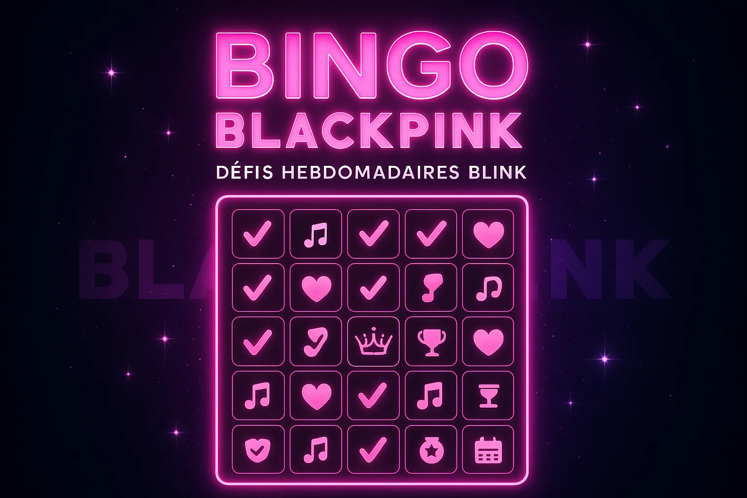 BINGO BLACKPINK : La Nouvelle Grille Hebdomadaire Pour Les BLINKs ! Objectifs et Récompenses
