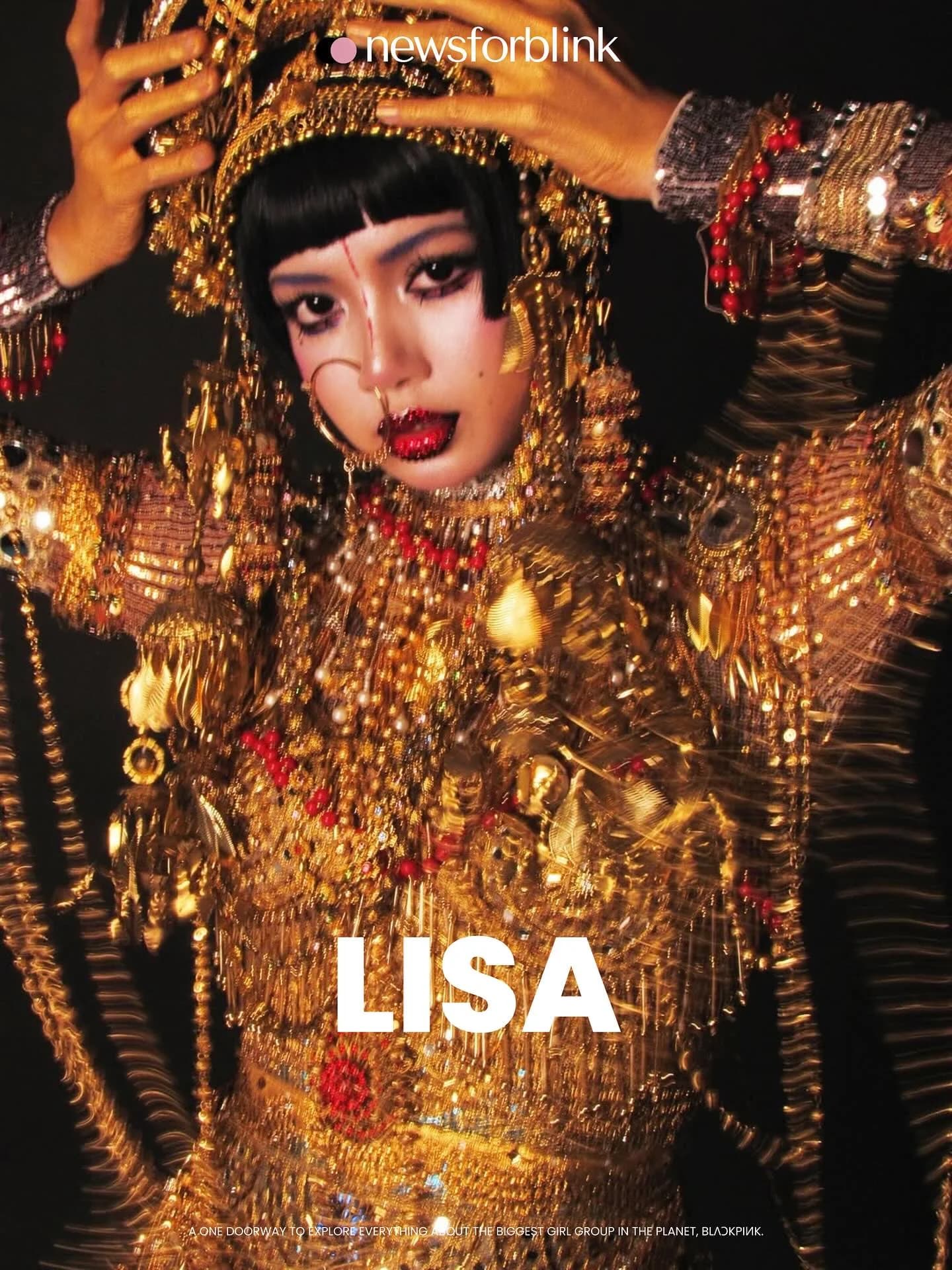 BLACKPINK's Lisa Mesmerizes in Elaborate Golden Siren Halloween Costume